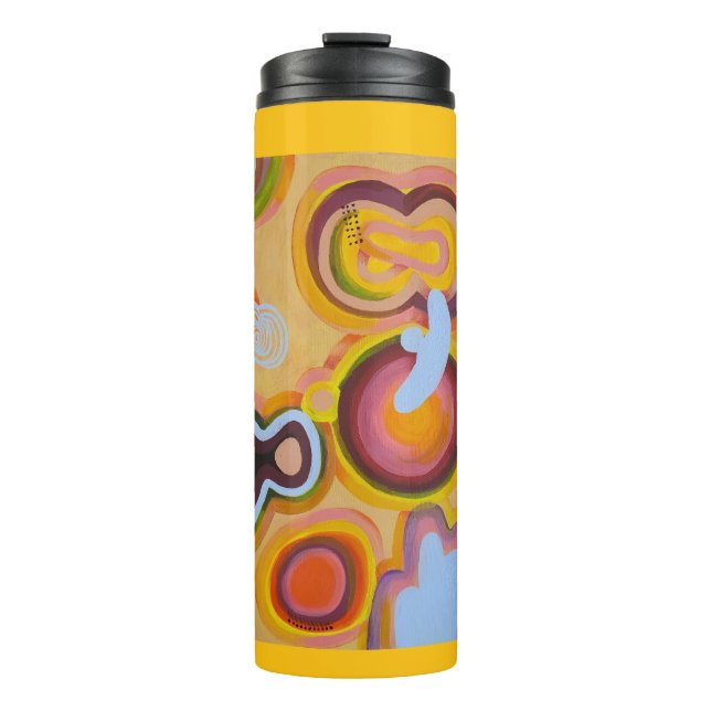 yellow clock thermal tumbler (Front)