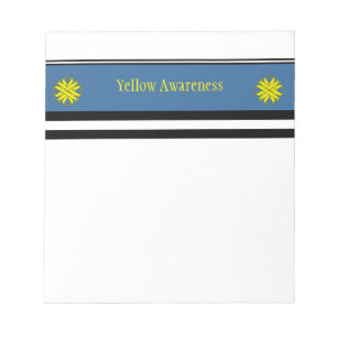 Yellow Clover Ribbon by Kenneth Yoncich Notepad