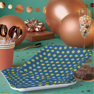 Yellow Clover Ribbon by Kenneth Yoncich Paper Plate