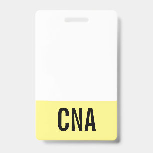 Yellow CNA Badge Double-Sided