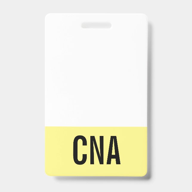 Yellow CNA Badge Double-Sided (Front)