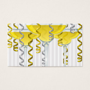 Yellow cocktail and ribbon
