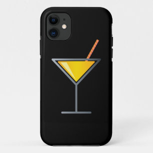 Yellow Cocktail Martini Glass iPhone 11 Case