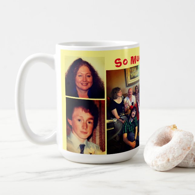 Yellow Collage of Love  Coffee Mug (With Donut)