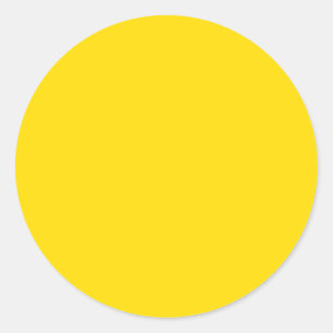 Yellow Colour Circle Classic Round Sticker
