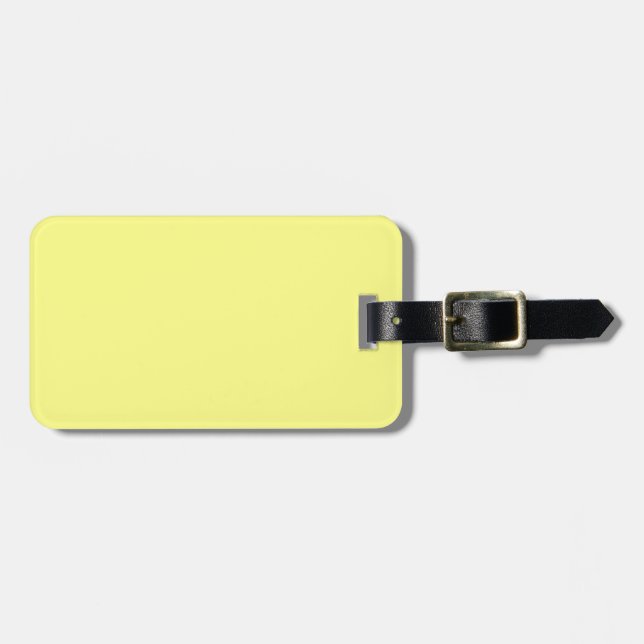 Yellow Colour Customized Designer Luggage Tag (Front Horizontal)