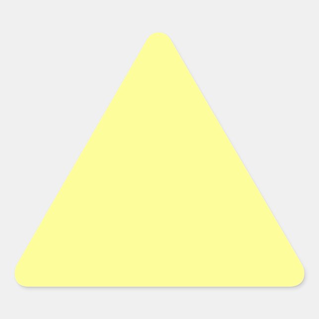 Yellow Colour Customized Designer Triangle Sticker (Front)