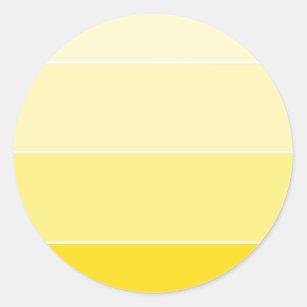Yellow Colour Harmony Blank Elegant Template Classic Round Sticker