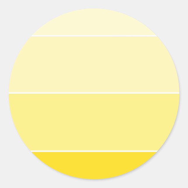 Yellow Colour Harmony Blank Elegant Template Classic Round Sticker (Front)