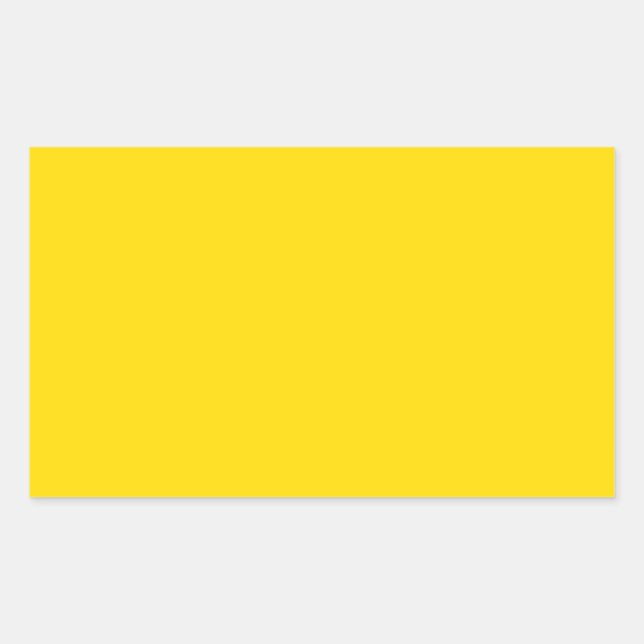 Yellow Colour Rectangle Sticker (Front)
