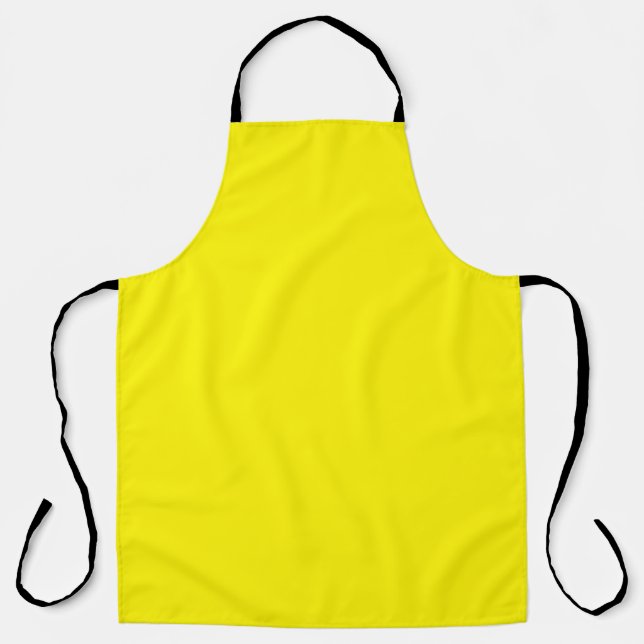 Yellow Colour Simple Monochrome Plain Yellow Apron (Front)