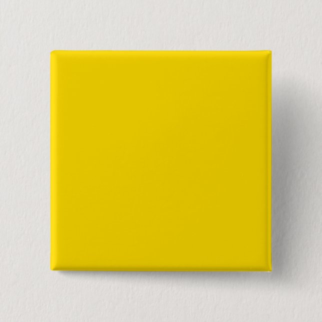 Yellow Colour Square Pinback 2 Inch Square Button (Front)