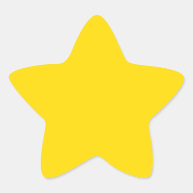 Yellow Colour Star Star Sticker (Front)