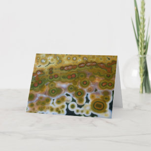 Yellow Coloured Ocean Jasper Card