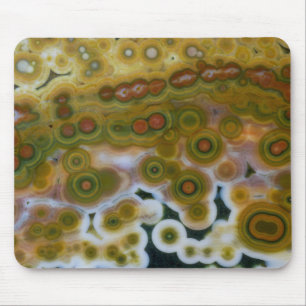 Yellow Coloured Ocean Jasper Mouse Pad