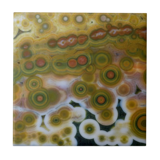 Yellow Coloured Ocean Jasper Tile (Front)
