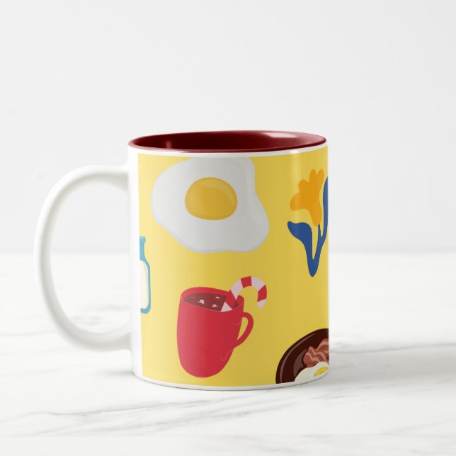 Yellow Colourful Bold Illustrative Wraparound Mug (Left)
