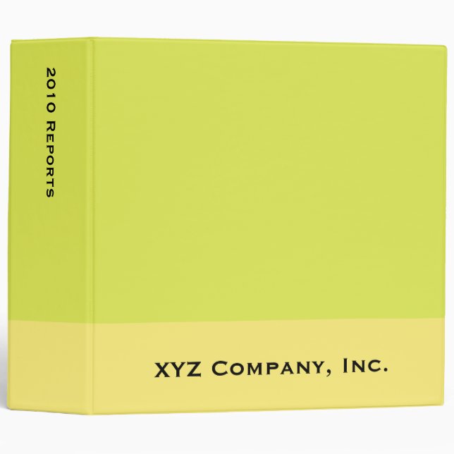 yellow colours binder (Front/Spine)