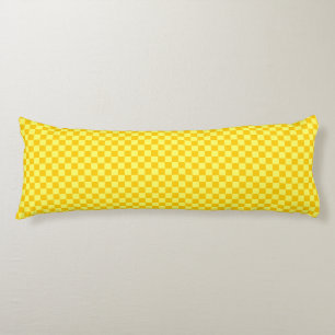 Yellow Combination Chequerboard by Shirley Taylor Body Pillow