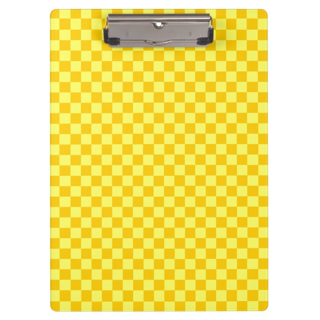 Yellow Combination  Chequerboard by ShirleyTaylor Clipboard (Front)