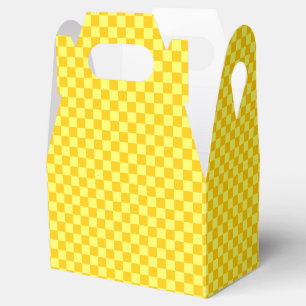 Yellow Combination Chequerboard by ShirleyTaylor Favor Box