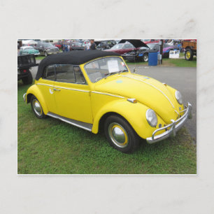 Yellow Compact Car Postcard