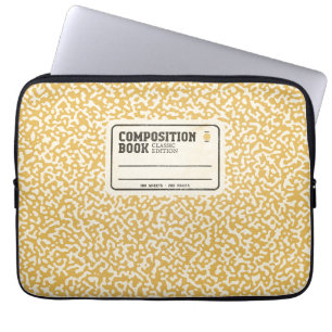 Yellow Composition Notebook Laptop Sleeve