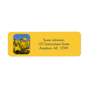 Yellow Coneflowers Flower Address Label
