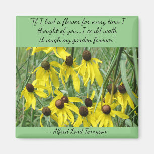 Yellow Coneflowers Thoughts of You Square Magnet