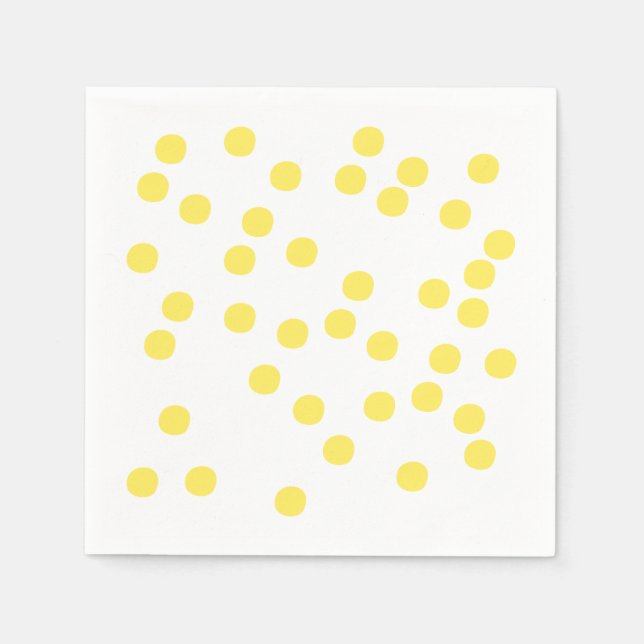 Yellow Confetti / Polkadots Napkin (Front)