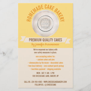 Yellow Cooking Custom Logo Bakery Flyer