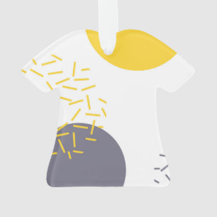 Yellow, cool, modern, trendy geometric art ornament