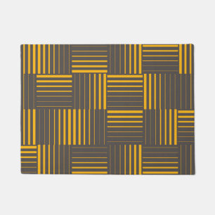Yellow, cool, unique, trendy, modern lines doormat