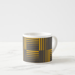 Yellow, cool, unique, trendy, modern lines espresso cup