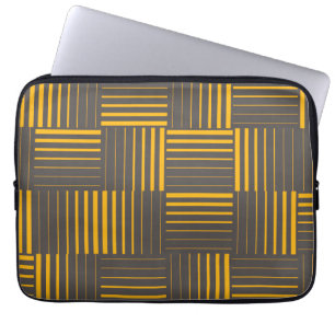 Yellow, cool, unique, trendy, modern lines laptop sleeve