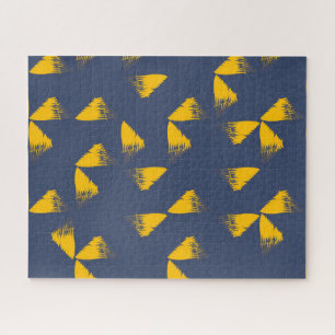 Yellow, cool, unique, trendy triangles jigsaw puzzle