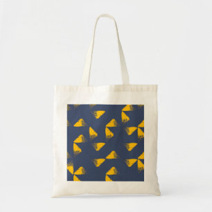 Yellow, cool, unique, trendy triangles tote bag