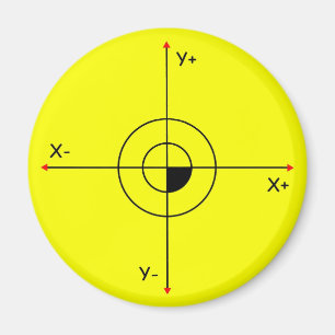 Yellow coordinate cross magnet