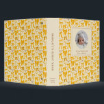 Yellow Coquette Bows Baby Photo Album Binder<br><div class="desc">Cute and coquette binder featuring hand drawn pattern of yellow bows and hearts. Perfect for a baby girl's photo album.</div>