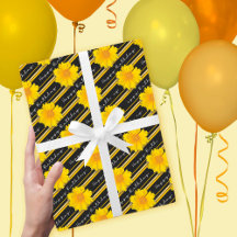 Yellow Coreopsis Flower Black Stripes Birthday