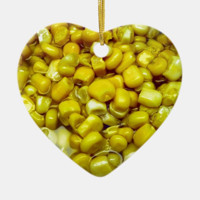 Yellow Corn Ceramic Ornament (Front)