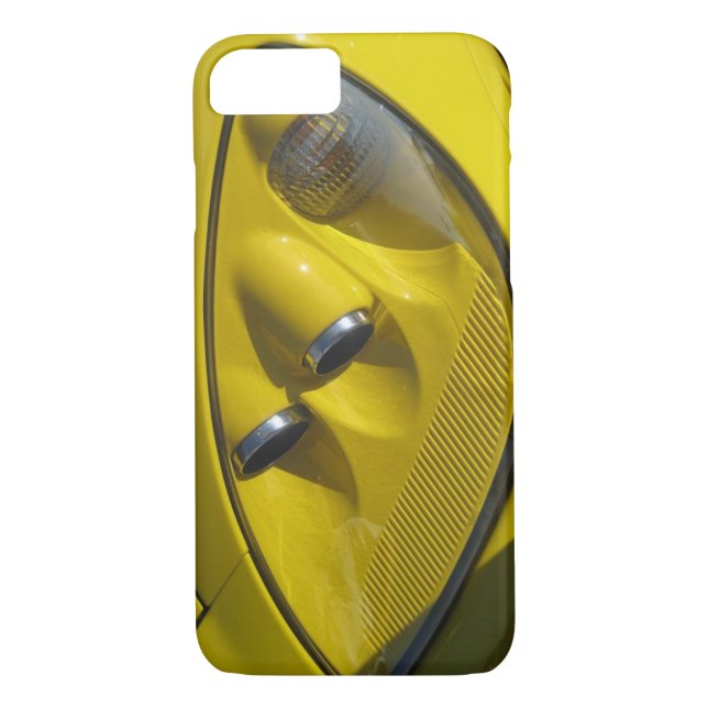 Yellow Corvette Z06 Headlight Close-up Case-Mate iPhone Case (Back)