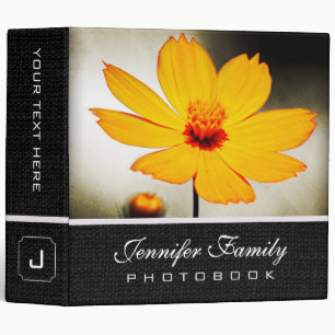 Yellow Cosmos Flower Family Photo Books Binder
