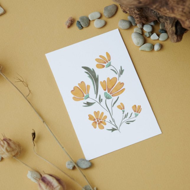 Yellow Cosmos Flower Simple Beauty Postcard (Creator Uploaded)