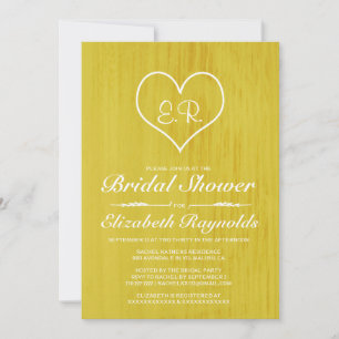 Yellow Country Bridal Shower Invitations