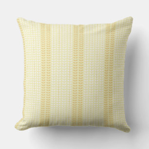 Yellow Country Harvest Botanical Leaf Throw Pillow