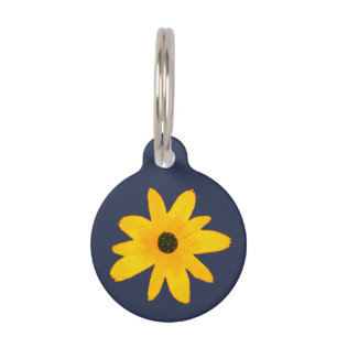 Yellow Country Sunflower Flower Pet Tag
