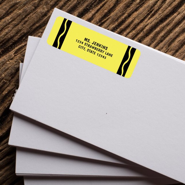 Yellow Crayon School Teacher (Yellow Crayon School Teacher Label)