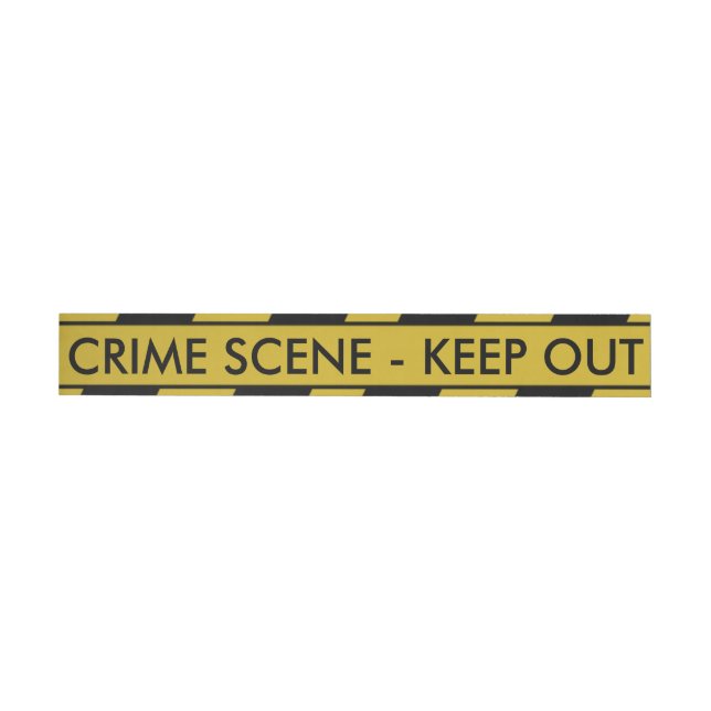 Yellow Crime Scene Tape Wraparound Address Label (Individual)
