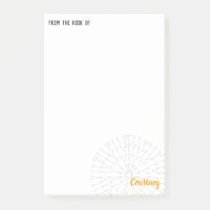 Yellow Crochet Chart Post-it Notes
